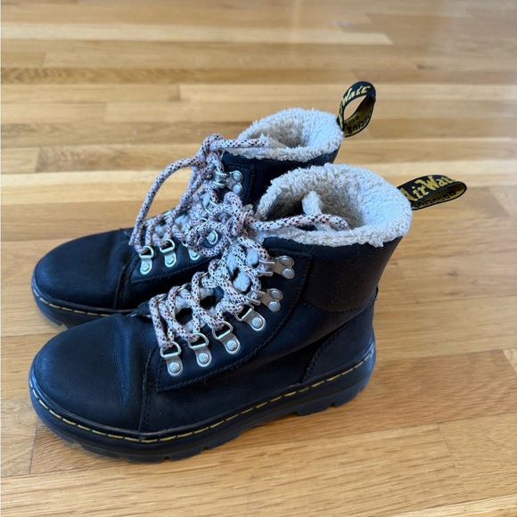 Dr. Martens Combs Wyoming Shearling Lined Lace Up Ankle Boots Docs Combat US 5L - Picture 3 of 13